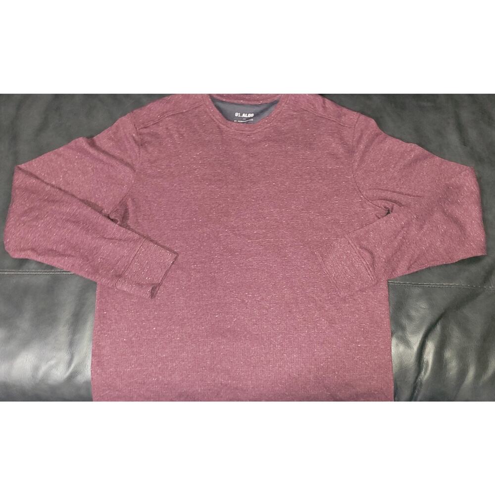 01. Algo Shirt Mens XL Long Sleeve Performance Crew Neck UPF 40|Moisture Wicking